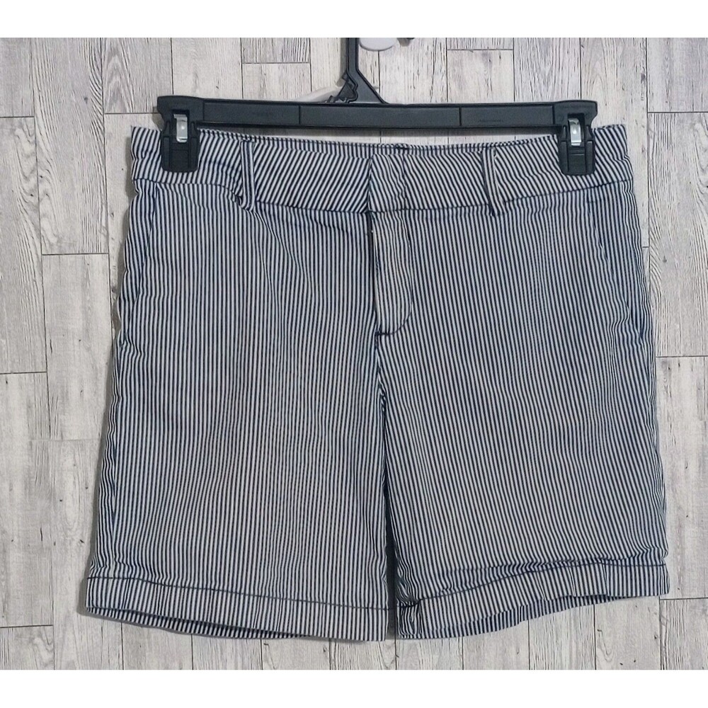 Kut from the Kloth Black and White Striped Women Shorts